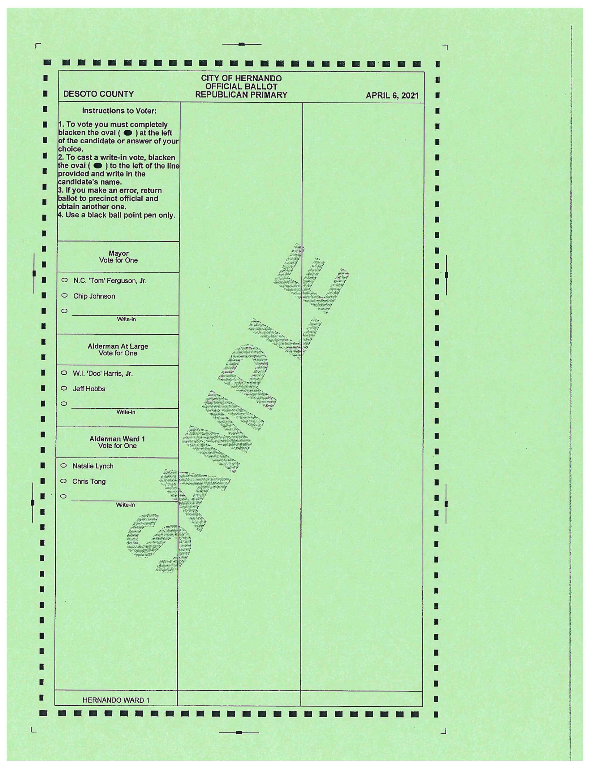 Sample Ballot